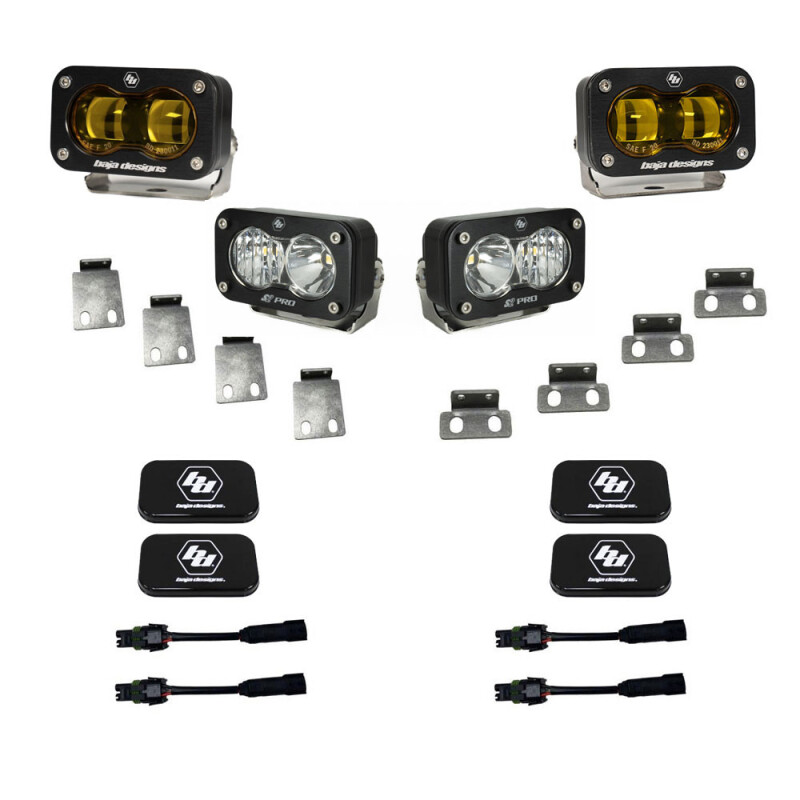 Ford F-150 Fog Light Pocket Kit - Front - Baja Designs - S2 SAE Pro - `21-`27